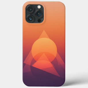 Sunset Geometry Abstract Art iPhone 13 Pro Max Case
