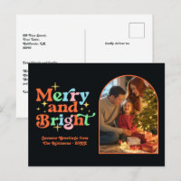 Sunset Glow Merry and Bright Retro Christmas