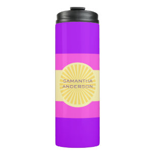 Sunset Glow Stripes- Thermal Tumbler