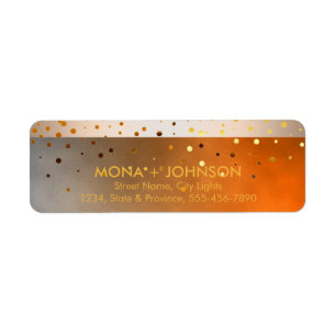 Sunset Gold Glitter Sparkle Confetti Dots Modern