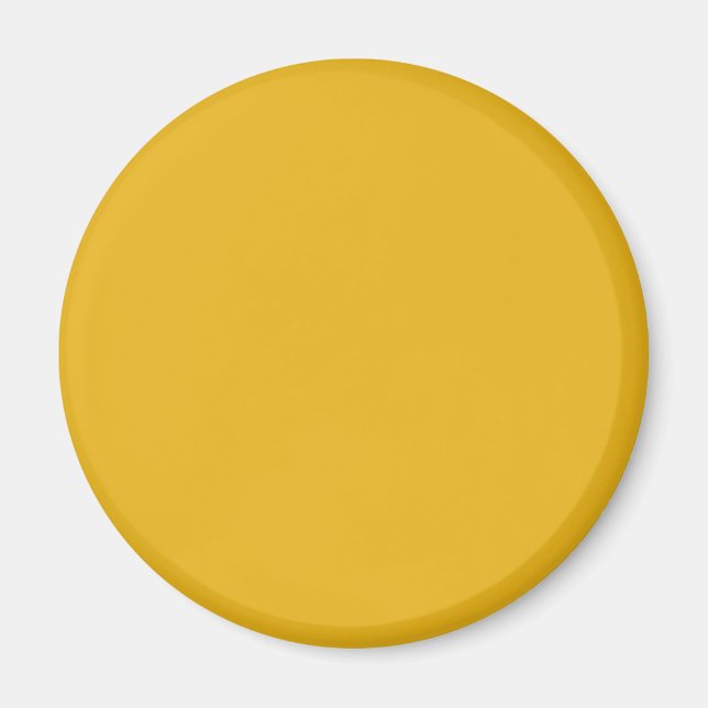 Sunset Gold Yellow E8B319 Colour Add a Name Option Magnet (Front)