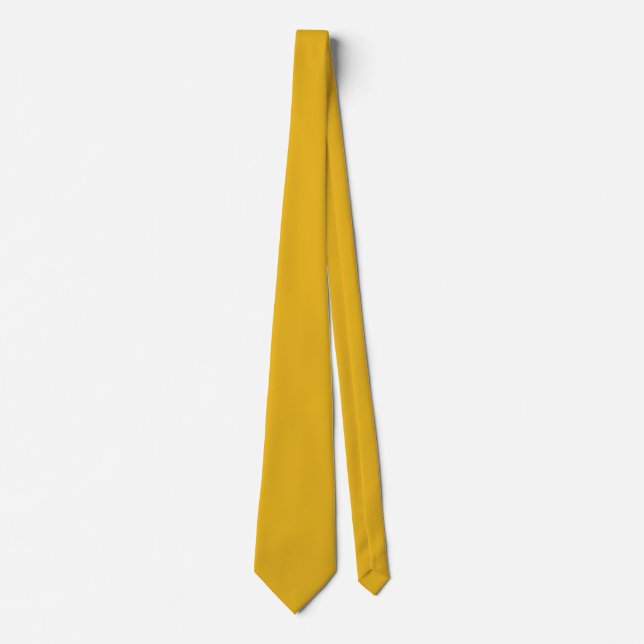 Sunset Gold Yellow E8B319 Colour Add a Name Option Tie (Front)