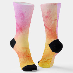 Sunset Gradient Crew Socks for Women