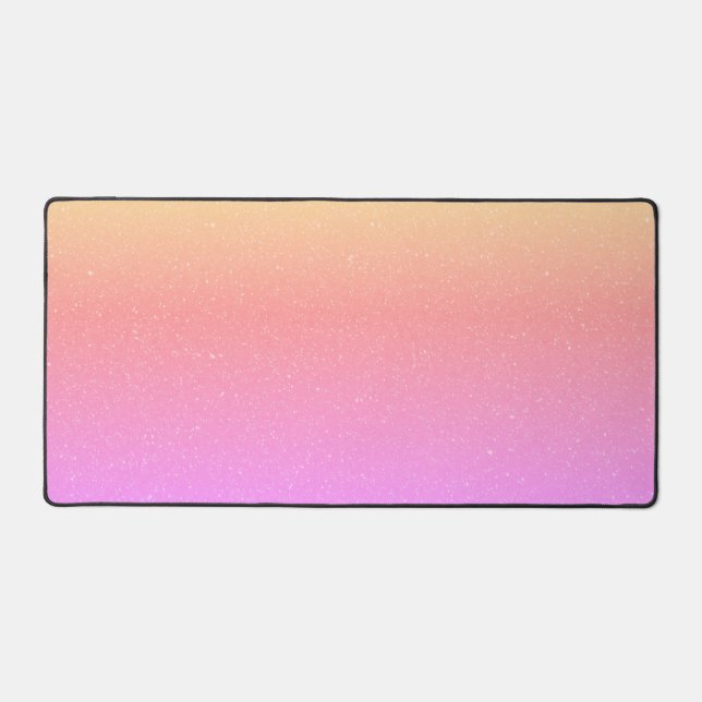 Sunset Gradient Desk Mat - Soft Pink & Gold (Front)
