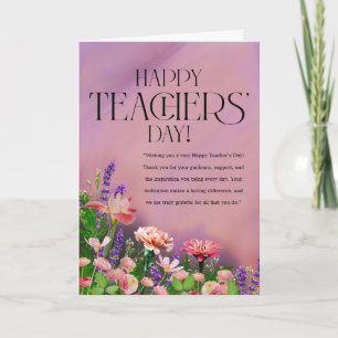 Sunset Gradient Floral Teacher’s Day Card