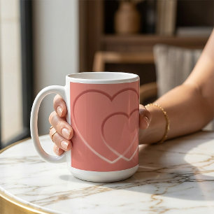 Sunset Gradient Heart Custom Door Sign Coffee Mug