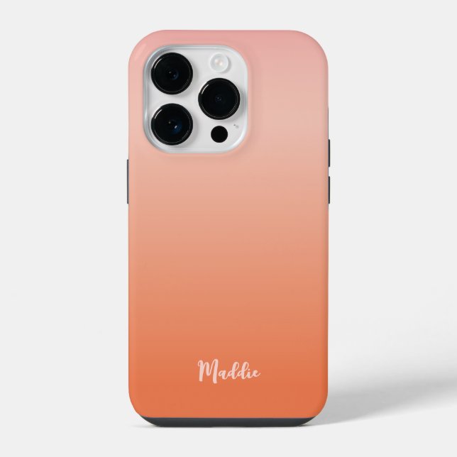 Sunset Gradient Orange and Warm Colour iPhone Case (Back)