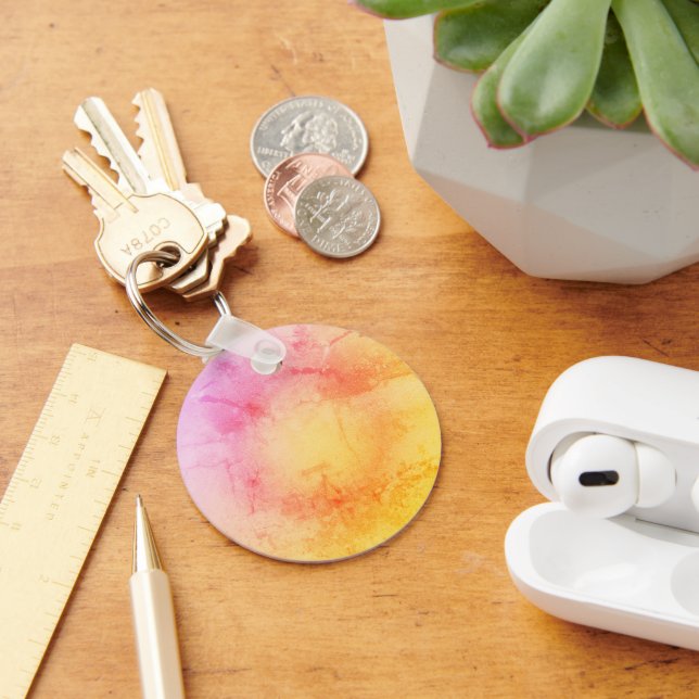 Sunset Gradient Round Keychain (Desk)