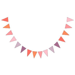 Sunset Gradient Theme Triangular Bunting Banner