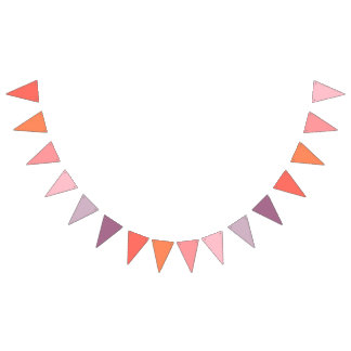 Sunset Gradient Theme Triangular Bunting Banner
