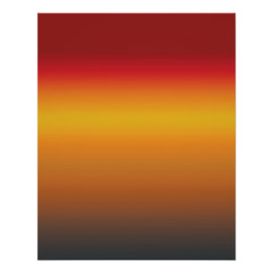 Sunset Gradient Vibrant Red Orange Yellow Ombre Poster
