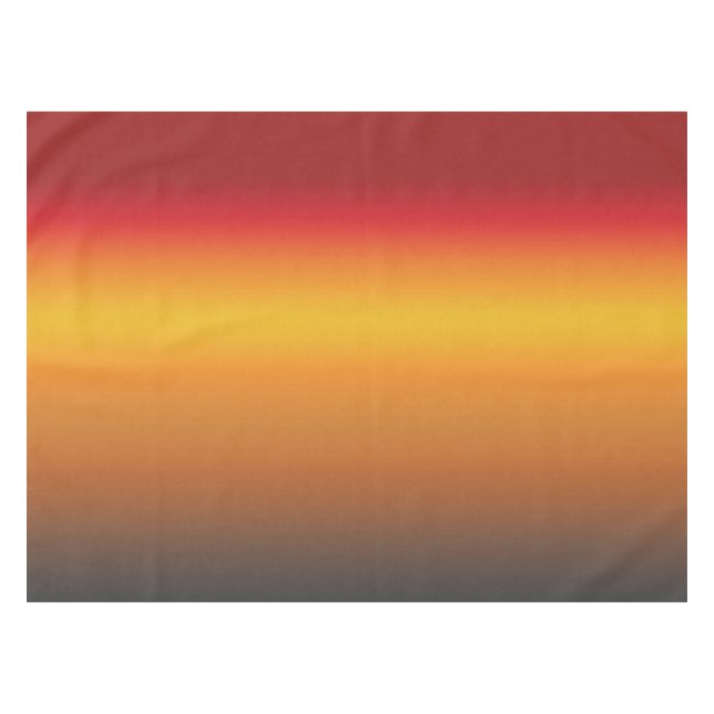 Sunset Gradient Vibrant Red Orange Yellow Ombre Tablecloth (Front (Horizontal))