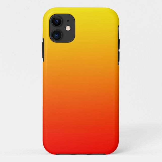 Sunset Gradient Yellow to Deep Red Colour Ombre Case-Mate iPhone Case (Back)