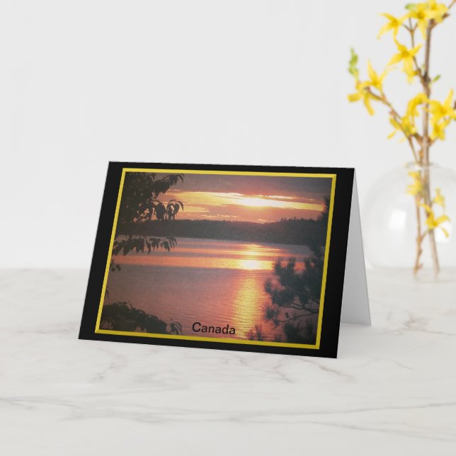 Sunset Greeting Card for Anyone/Any Occasion (Yellow Flower)