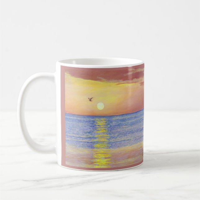 "SUNSET GULL NAPLES FLORIDA" COFFEE MUG (Left)