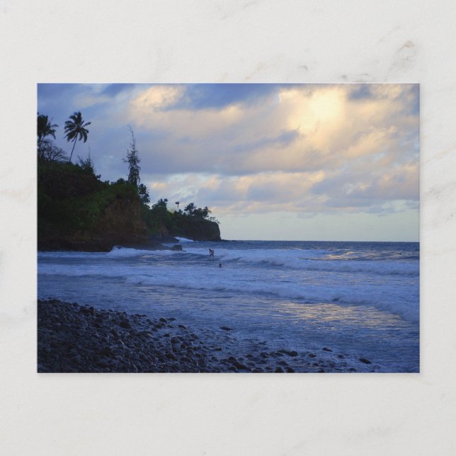 Sunset Hawaiian Surfers Postcard (Front)