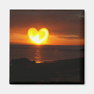 Sunset Heart Magnet