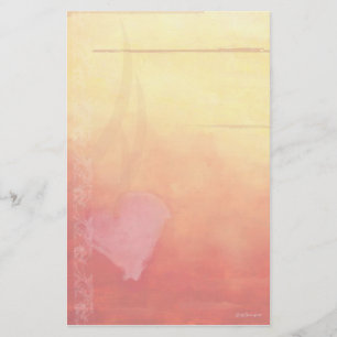 Sunset Heart-Stationary Stationery