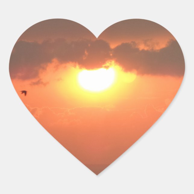 Sunset Heart Sticker (Front)