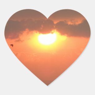 Sunset Heart Sticker
