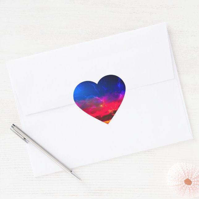Sunset Heart Sticker (Envelope)