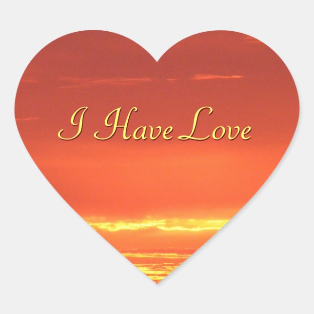 Sunset Heart Stickers (Front)