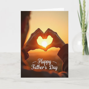 Sunset Heart Sweet Fathers Day Card