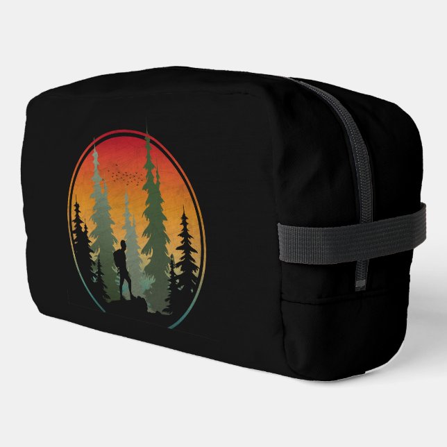 Sunset Hiking Nature Forest Dopp Kit (Left Corner)