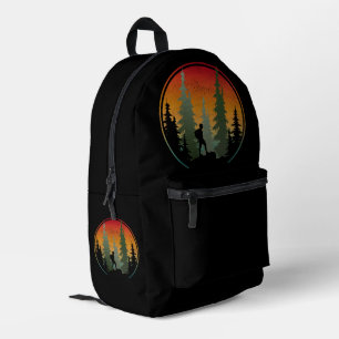 Sunset Hiking Nature Forest Printed Backpack