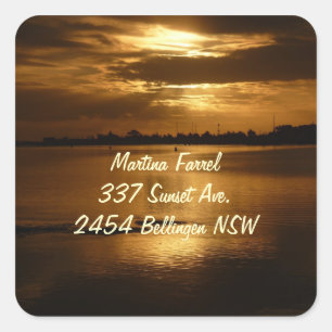 sunset home address label