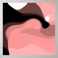 Sunset Horizon: Abstract Pink, Black & White