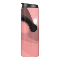 Sunset Horizon: Abstract Pink, Black & White