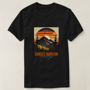 Sunset horizon modern black Men's T-Shirt