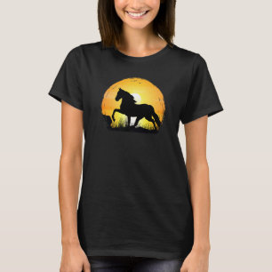 Sunset Horse Breed Silhouette  Haflinger Horse T-Shirt