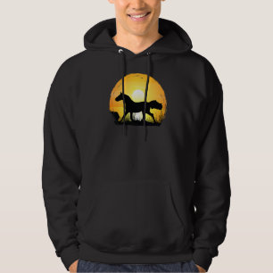 Sunset Horse Breed Silhouette  Holsteiner Horse Hoodie