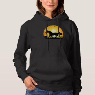Sunset Horse Breed Silhouette  Holsteiner Horse Hoodie