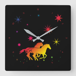 Sunset Horse Wall Clock
