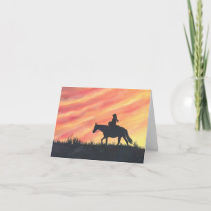 Sunset Horseback Ride Card