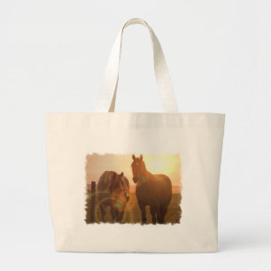Sunset Horses Canvas Bag