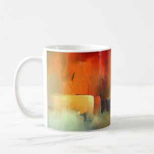 Sunset Hues Abstract Art Mug, artistic gift idea, Coffee Mug