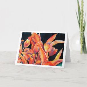 Sunset Hues Tulip Blank Card