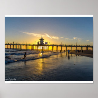 Sunset@Huntington Beach,CA Poster
