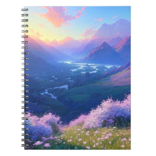 Sunset Illumination in the Charming Valley Notebook