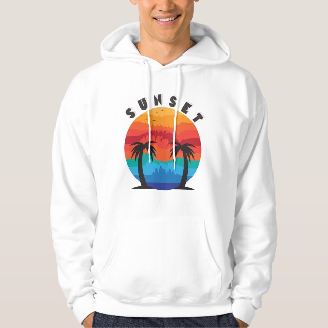 Sunset Illustration Design Hoodie (Front)