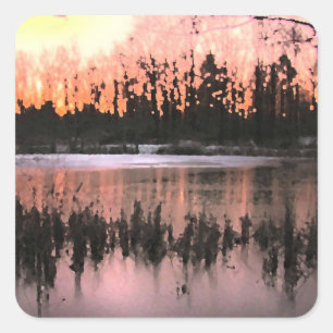 Sunset Impressions Square Sticker
