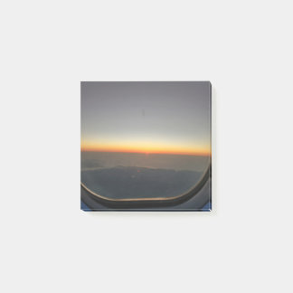 sunset in aeroplane post-it notes
