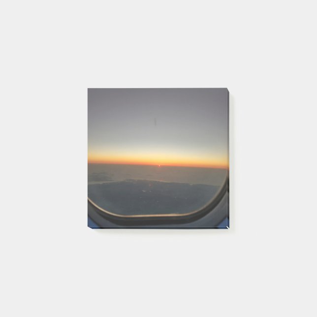 sunset in aeroplane post-it notes (Front)