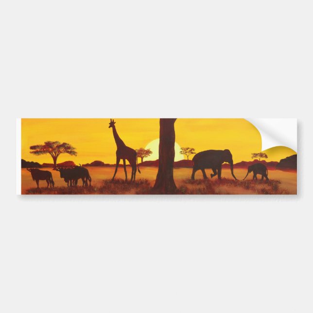 Sunset in Africa Bumper Sticker (Front)