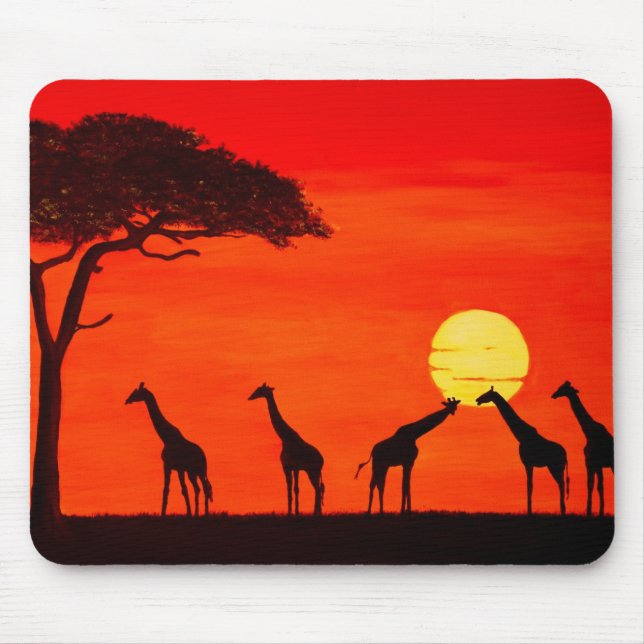 Sunset in Africa Mouse Pad (Front)