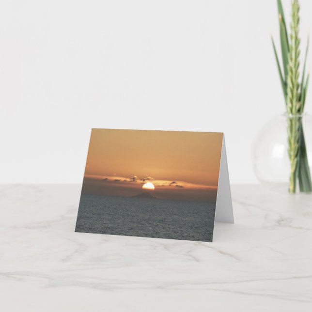 Sunset in Antigua I Seascape Photography Card (Front)